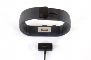 The charging port and cord for the Microsoft Band.
