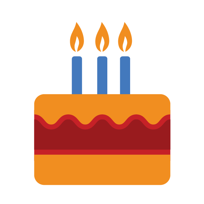 icono de pastel de cumpleaños