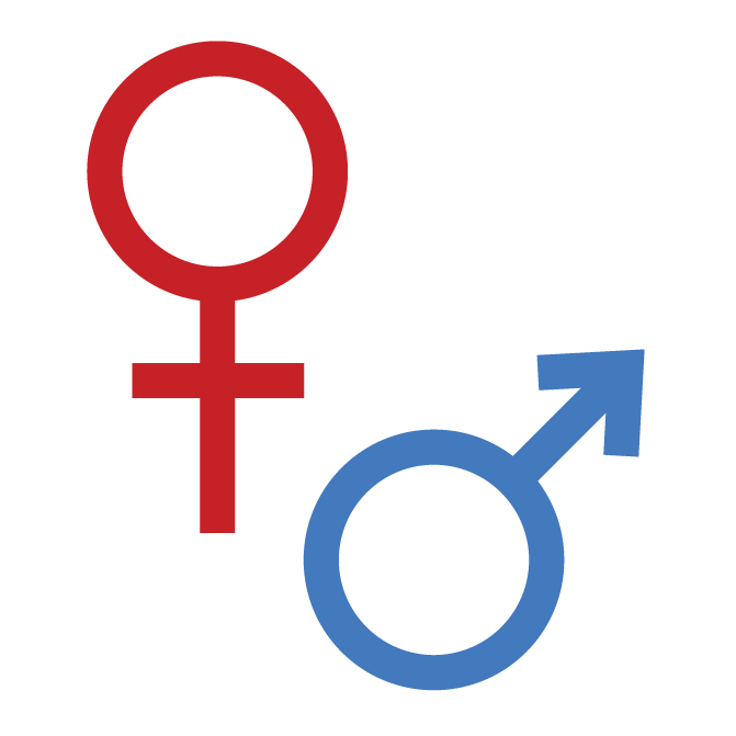 iconos de símbolos femeninos y masculinos