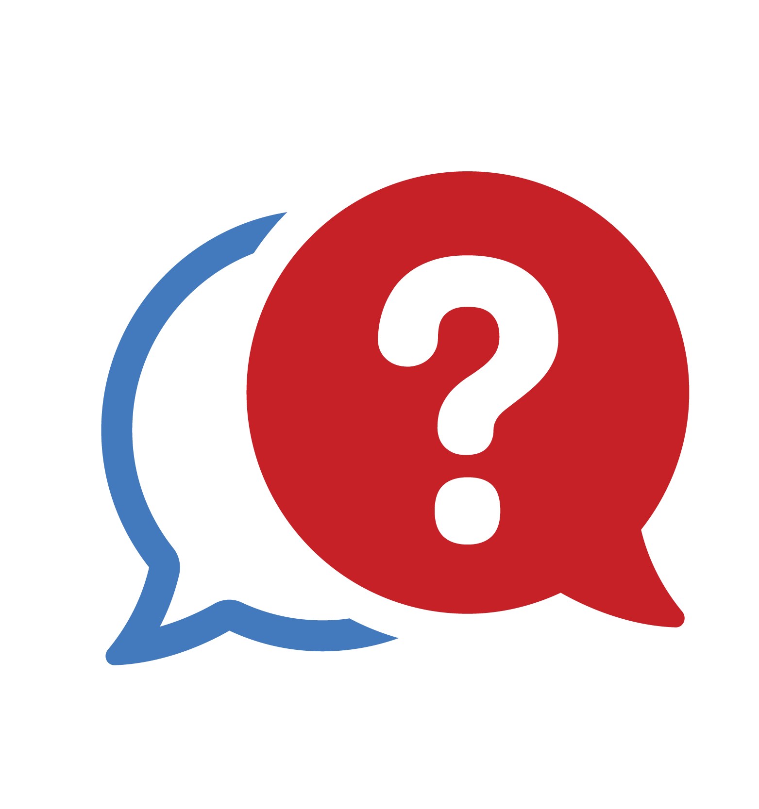 question and answer speech bubble icon