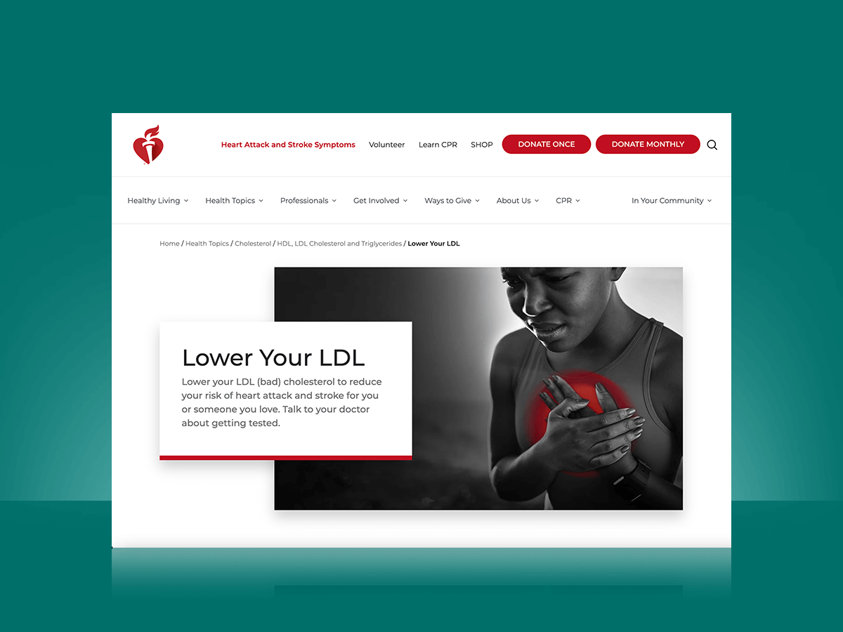 Lower Your LDL web page