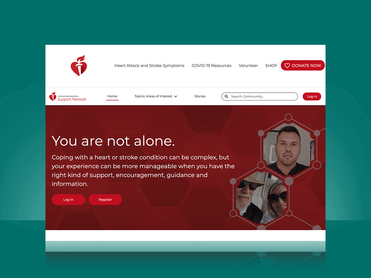 American Heart Association Support Network web page