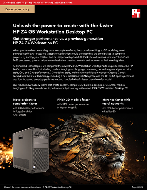 Unleash the power to create with the faster HP Z4 G5 Workstation Desktop PC – Summary