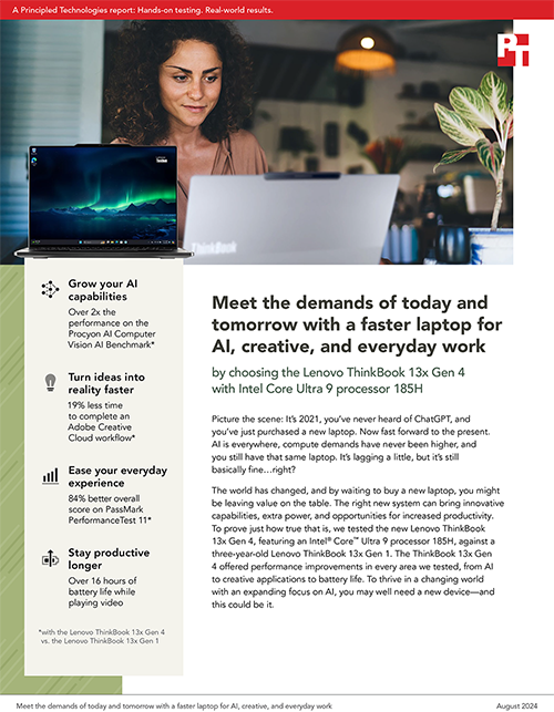 Meet the demands of today and tomorrow with a faster laptop for AI, creative, and everyday work