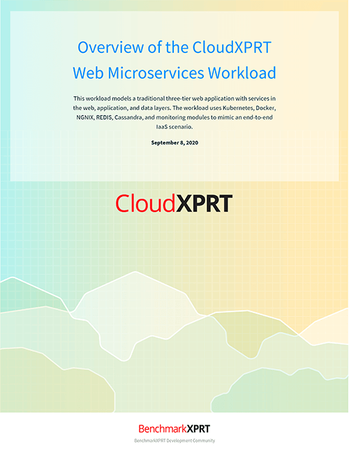CloudXPRT web microservices